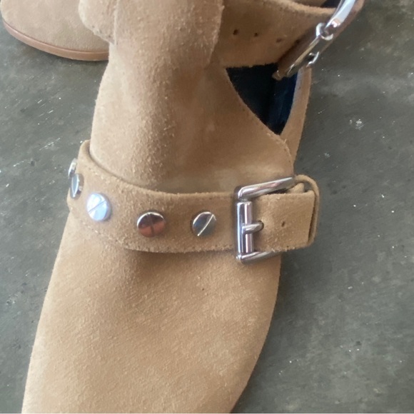 Rebecca Minkoff Abigail Genuine Suede Almond Toe Western Boho Studded Booties - Picture 6 of 10